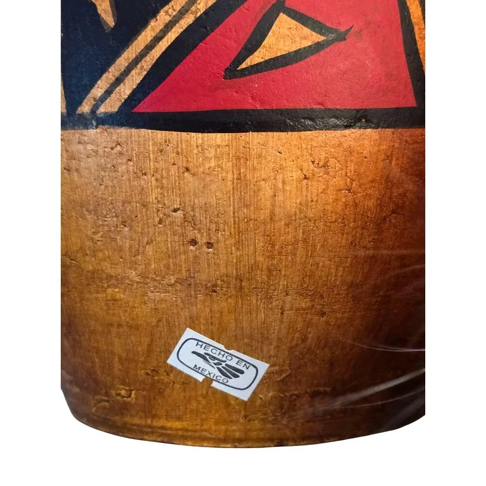 Mexican Handmade Painted Pottery Vase (Made in Mexico)